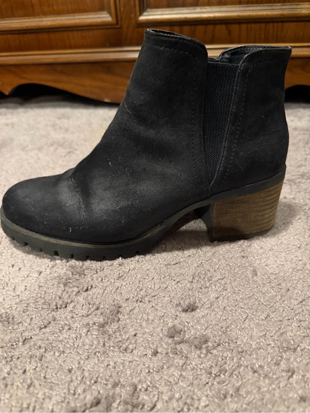 Women’s Carlos by Carlos Santana Black Ankle Boot with Block Heel